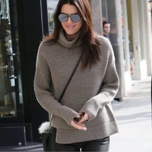 Babaton Ribbed Turtle Neck Sweater